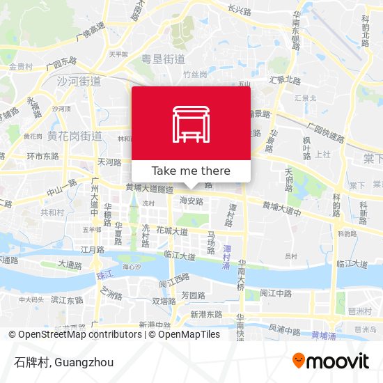 石牌村 map