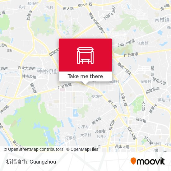 祈福食街 map