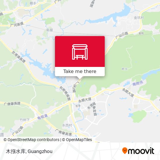 木摾水库 map