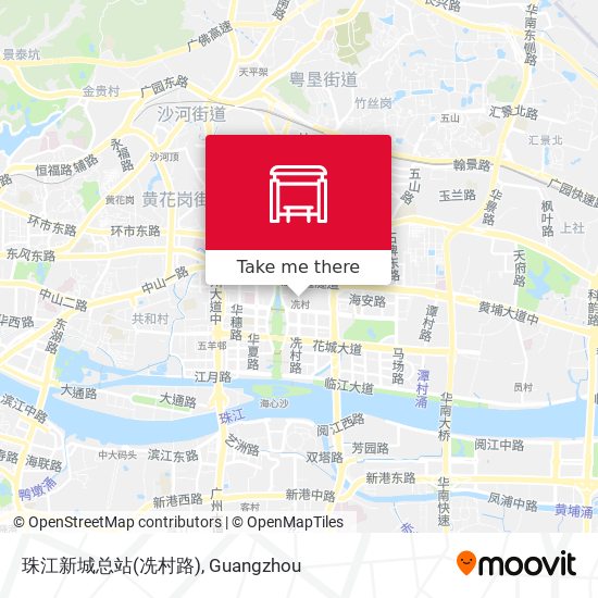 珠江新城总站(冼村路) map