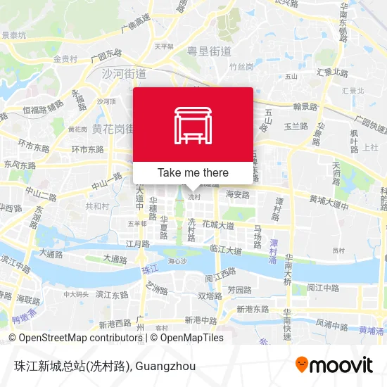 珠江新城总站(冼村路) map