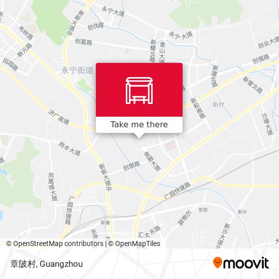 章陂村 map