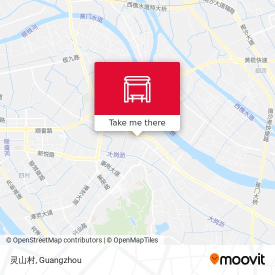 灵山村 map