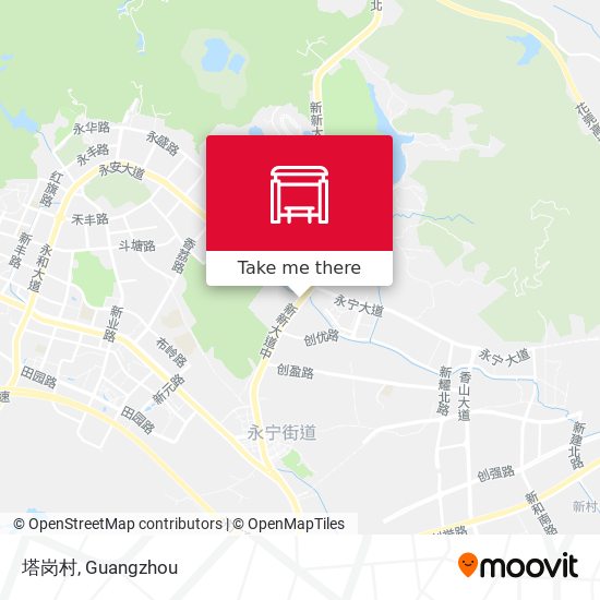 塔岗村 map
