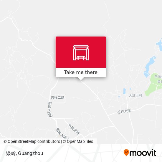 矮岭 map