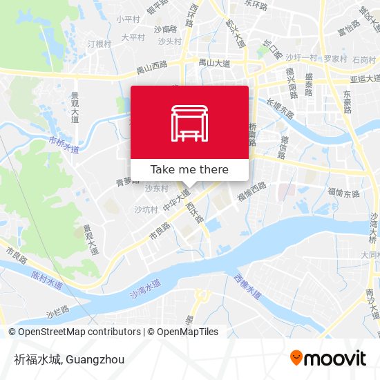 祈福水城 map