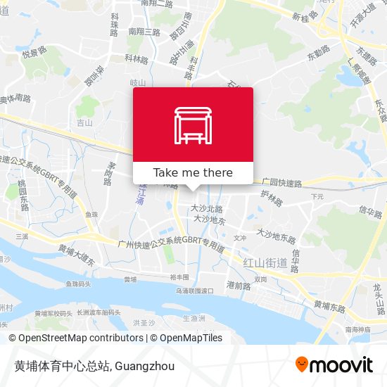 黄埔体育中心总站 map