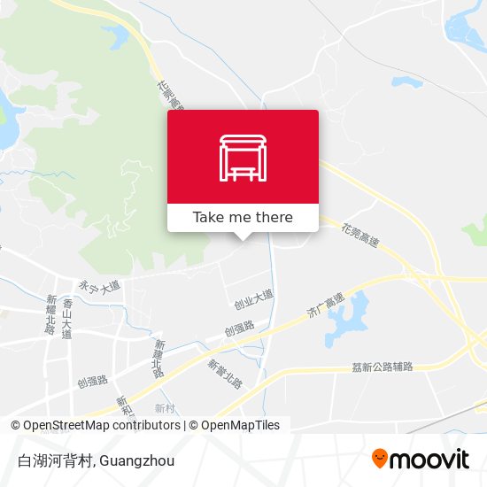 白湖河背村 map