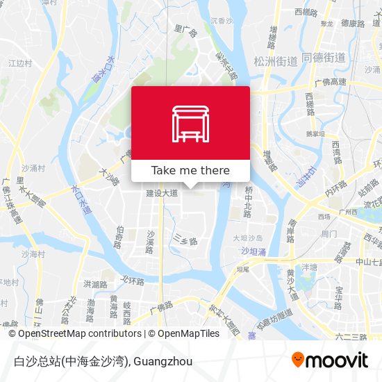 白沙总站(中海金沙湾) map