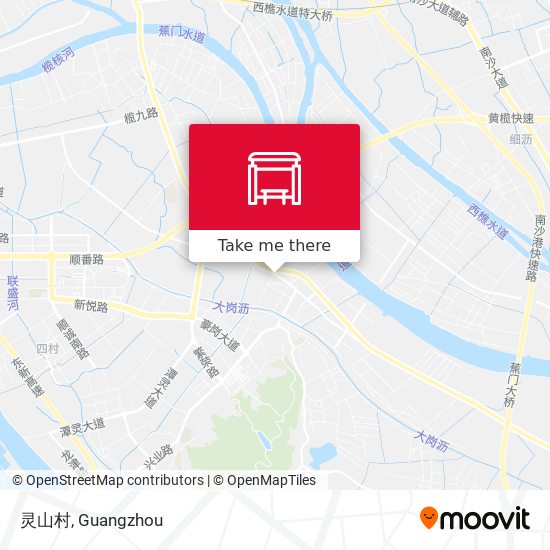 灵山村 map