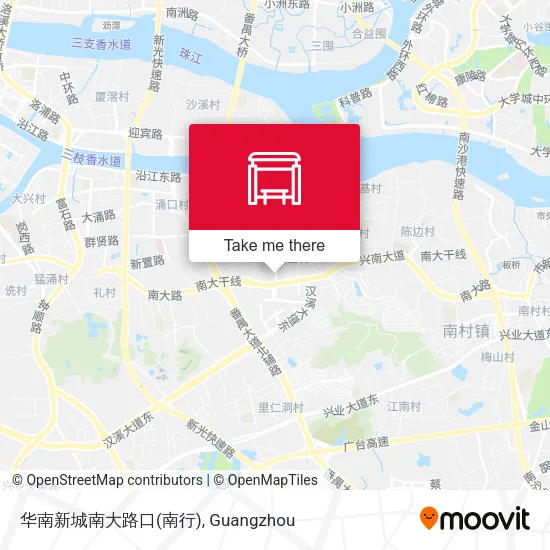 华南新城南大路口(南行) map