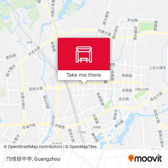邝维煜中学 map