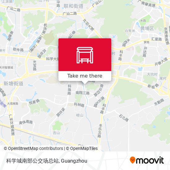 科学城南部公交场总站 map