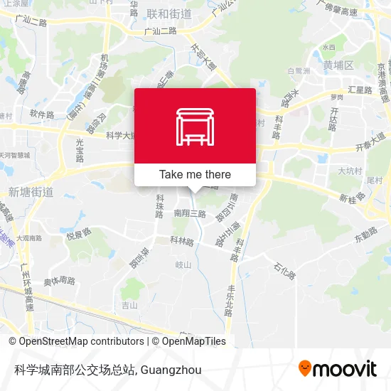 科学城南部公交场总站 map
