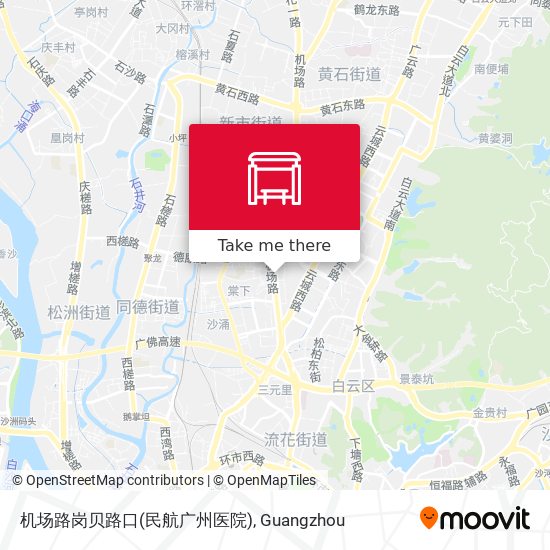 机场路岗贝路口(民航广州医院) map