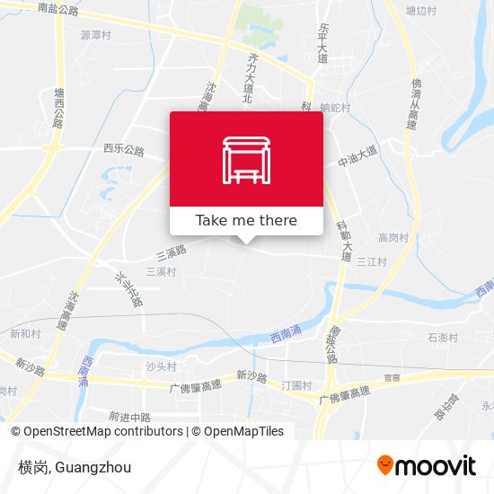 横岗 map