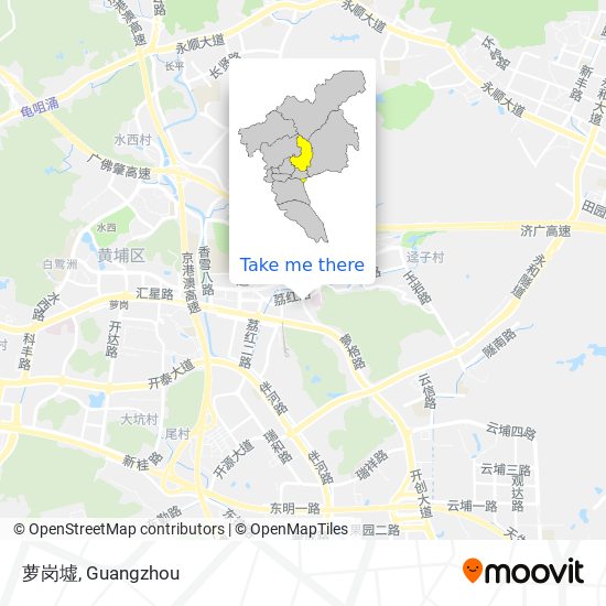 萝岗墟 map