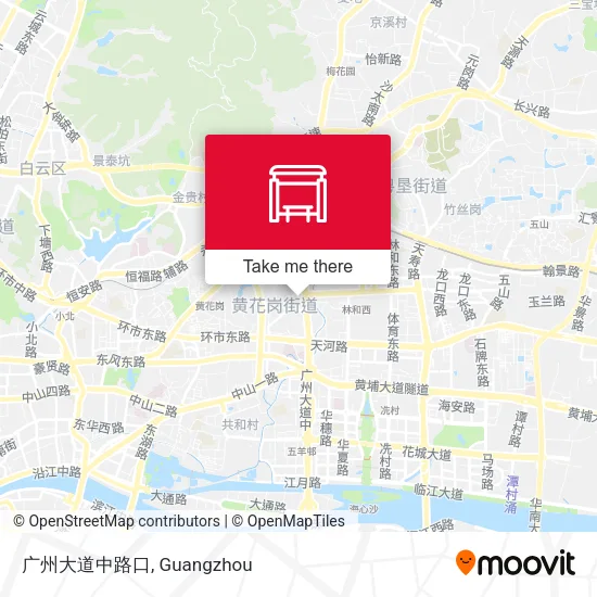 广州大道中路口 map
