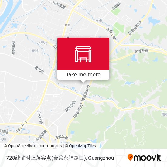 728线临时上落客点(金盆永福路口) map