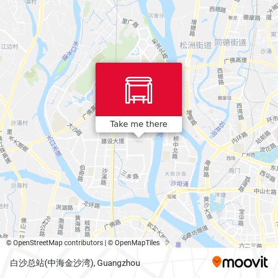 白沙总站(中海金沙湾) map