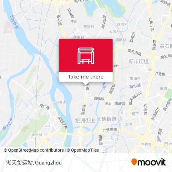 湖天货运站 map