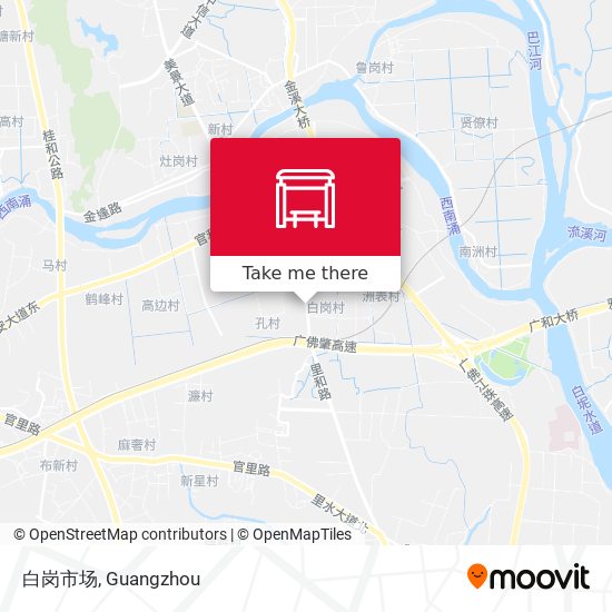 白岗市场 map