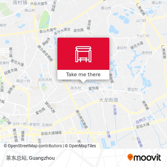茶东总站 map