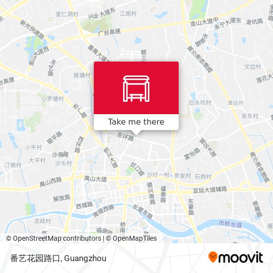 番艺花园路口 map