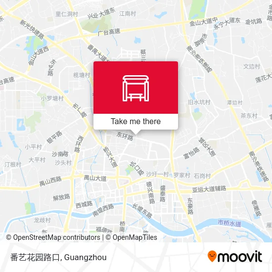番艺花园路口 map