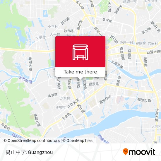 禺山中学 map