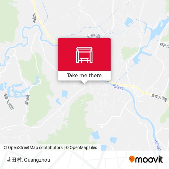 蓝田村 map
