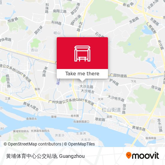 黄埔体育中心公交站场 map