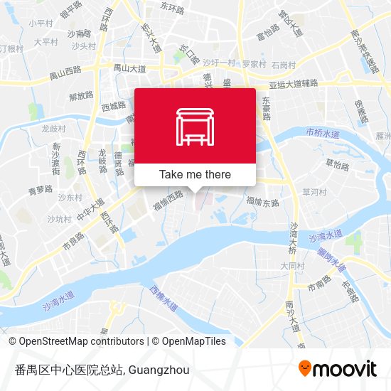 番禺区中心医院总站 map