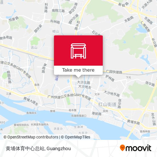 黄埔体育中心总站 map