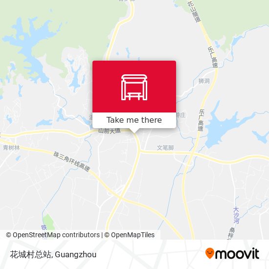 花城村总站 map
