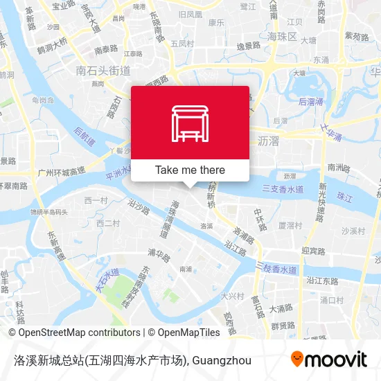 洛溪新城总站(五湖四海水产市场) map