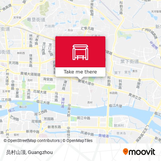 员村山顶 map