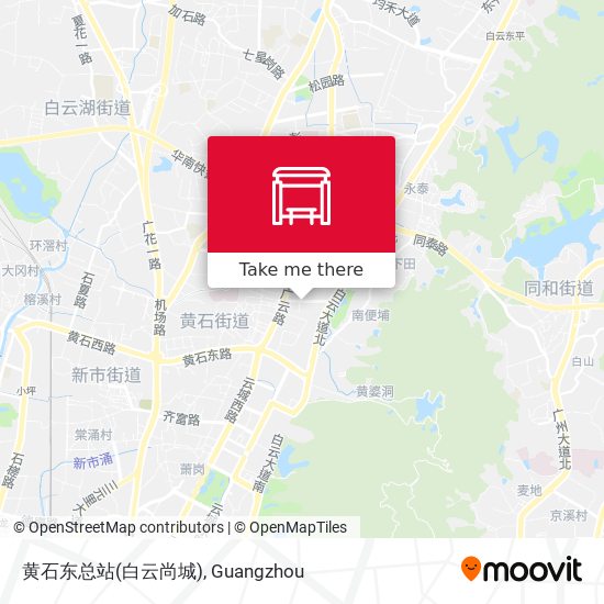 黄石东总站(白云尚城) map