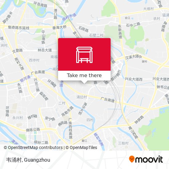 韦涌村 map