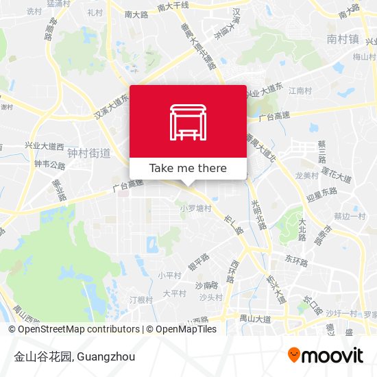 金山谷花园 map