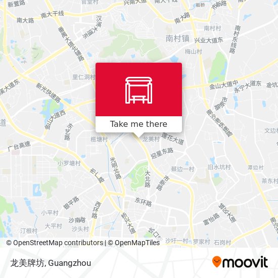 龙美牌坊 map