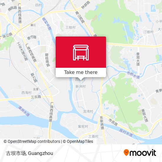 古坝市场 map