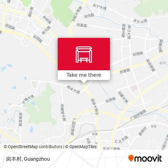岗丰村 map