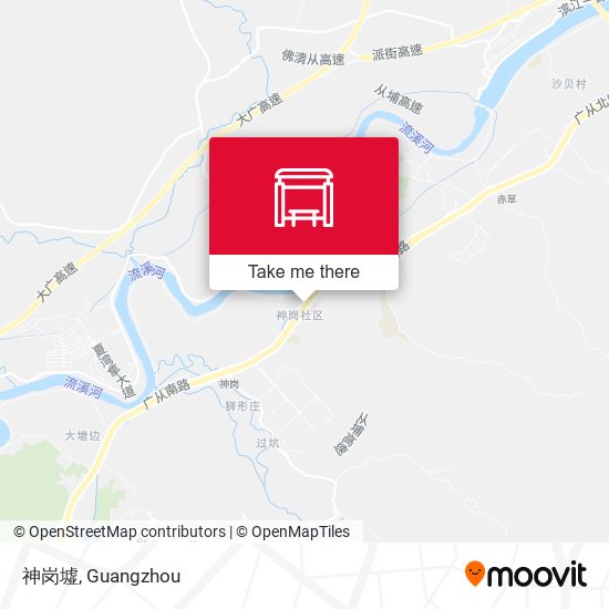 神岗墟 map