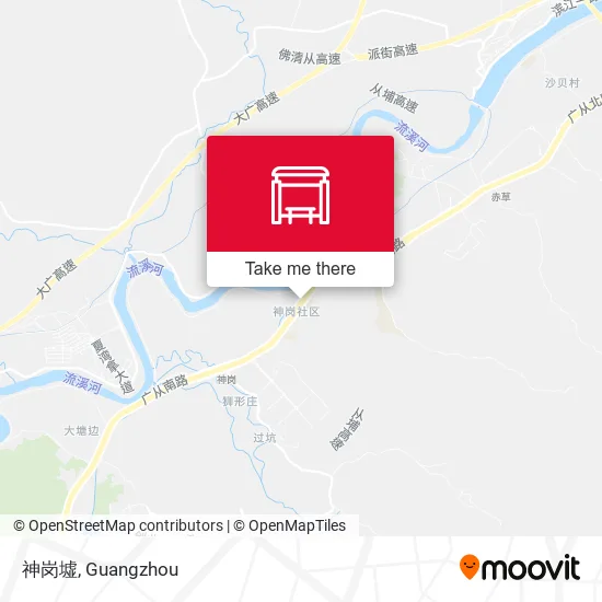 神岗墟 map