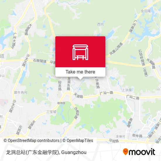 龙洞总站(广东金融学院) map