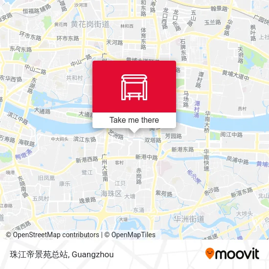 珠江帝景苑总站 map