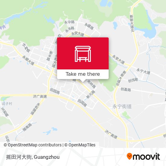 摇田河大街 map