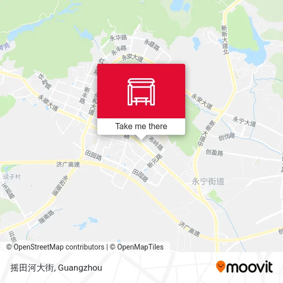 摇田河大街 map