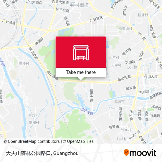 大夫山森林公园路口 map